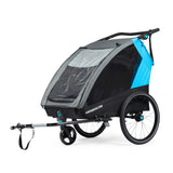 Ampd Bros Deluxe Kids Bike Trailer Pram | Suspension, Single/Double, Jogger Wheel