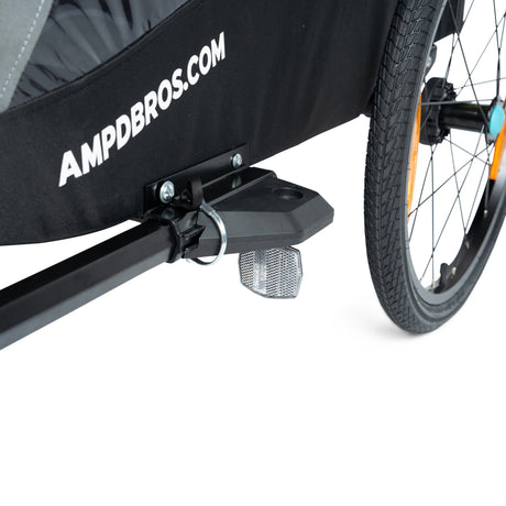 Ampd Bros Deluxe Kids Bike Trailer Pram | Suspension, Single/Double, Jogger Wheel