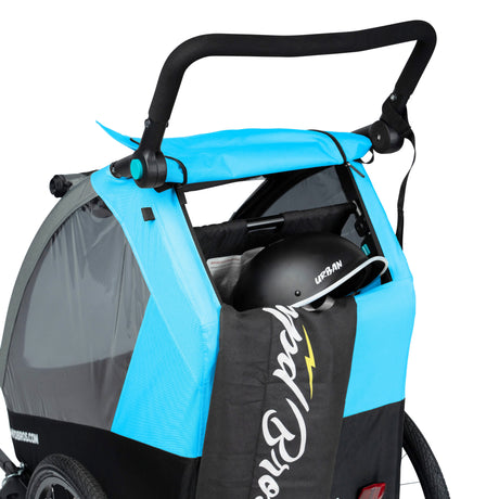 Ampd Bros Deluxe Kids Bike Trailer Pram | Suspension, Single/Double, Jogger Wheel