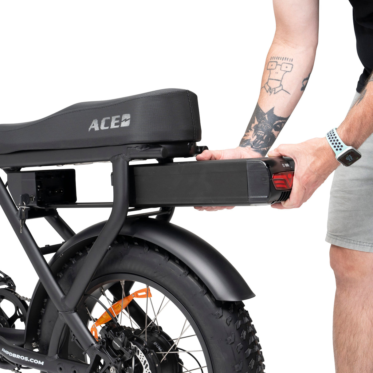Ampd Bros ACE-X Plus+ High-Performance Fat Tyre Electric Bike, Bafang Motor & Suspension