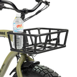 Robust Alloy Front Cargo Basket for Stubbie Chubbie Electric Bikes with Cupholder