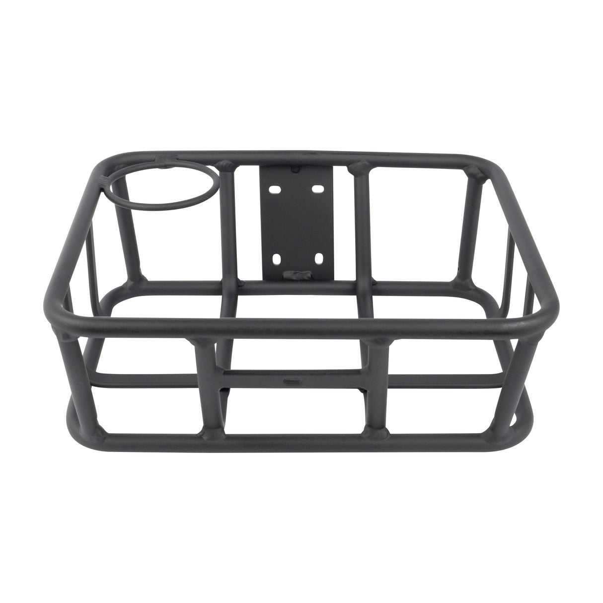Robust Alloy Front Cargo Basket for Stubbie Chubbie Electric Bikes with Cupholder