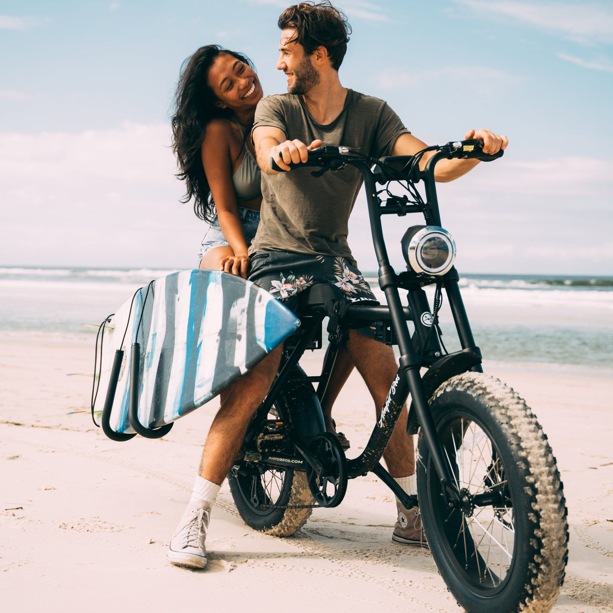 Ampd Bros ACE-X Plus+ High-Performance Fat Tyre Electric Bike, Bafang Motor & Suspension