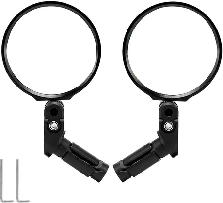 ROCKBROS Bicycle Bar End Mirror: Adjustable HD Cycling Rearview Safety Mirror