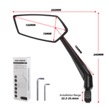 Deluxe Handlebar Mounted Bicycle Mirrors Pair for Enhanced Safety & Clear View