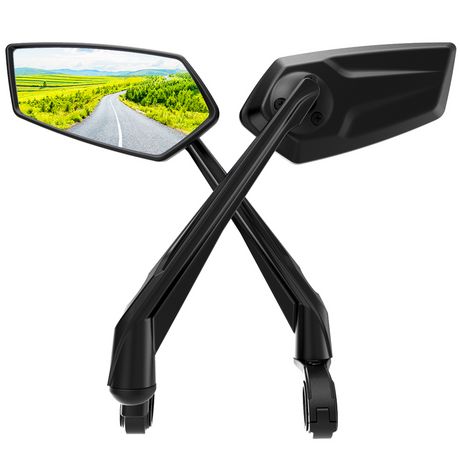 Deluxe Handlebar Mounted Bicycle Mirrors Pair for Enhanced Safety & Clear View