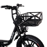 ACE E-Bike Front Cargo Rack & Basket System – Durable Aluminium, Matte Black