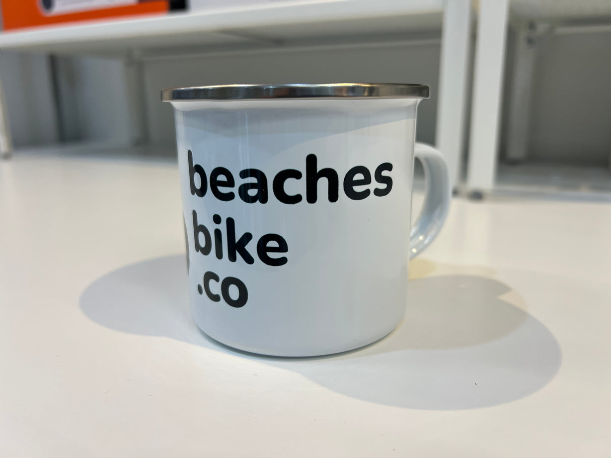 Beaches Bike Co Enamel Camping Mug