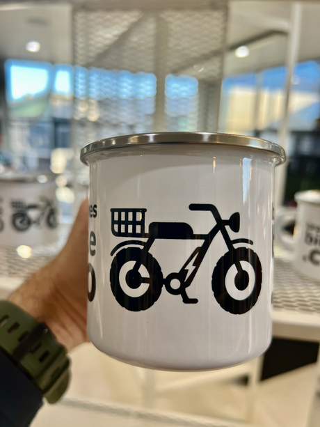 Beaches Bike Co Enamel Camping Mug