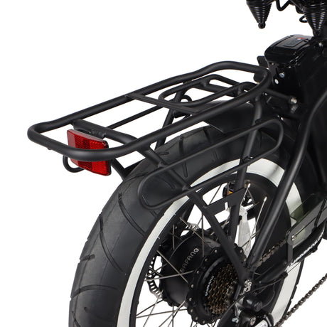 Stubbie Electric Bike Rear Cargo Rack - Heavy Duty Matte Black Carrier