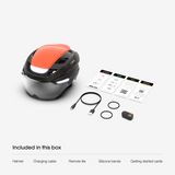 Lumos Ultra E-Bike Helmet with Integrated Eye Shield and Smart Turn Signals