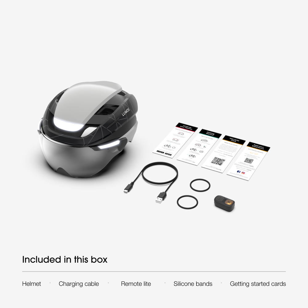 Lumos Ultra E-Bike Helmet with Integrated Eye Shield and Smart Turn Signals