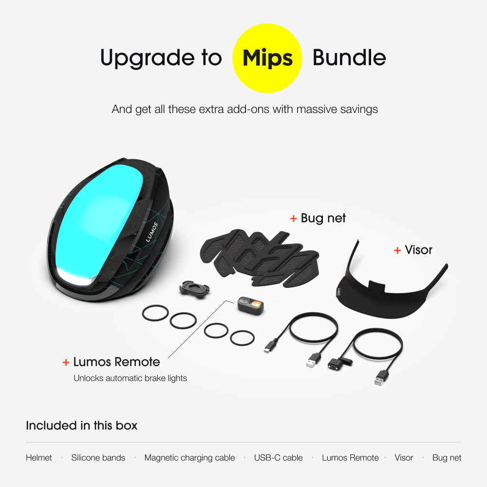 Lumos Ultra Smart Helmet: Integrated LED Lights, Turn Signals, MIPS