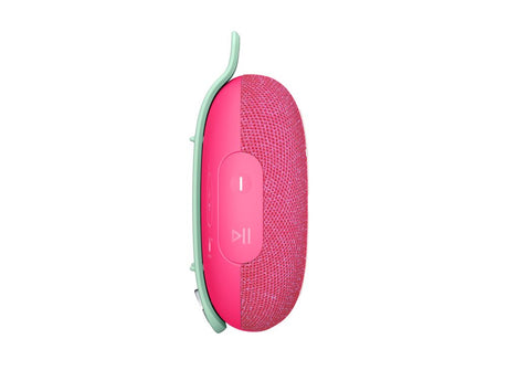 Ultimate Ears MINIROLL Pink Portable Bluetooth Speaker, Waterproof, Long-Lasting Battery, Bike Clippable!