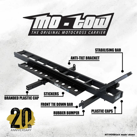 Mo-Tow 1.5m Motocross Motorcycle Bike Carrier | Secure Tow Bar Mount