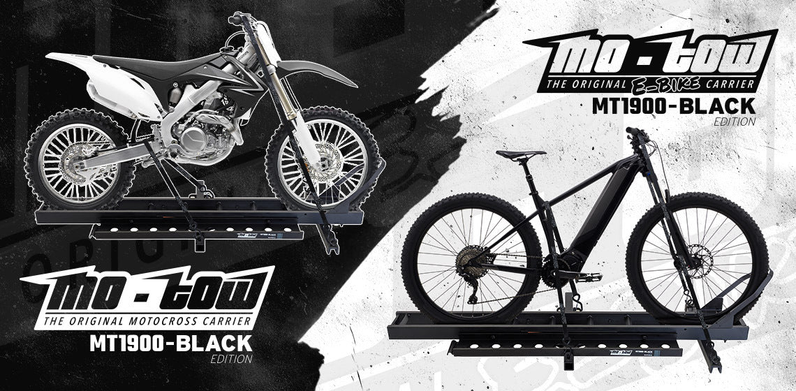 Mo-Tow 1.9M Black Motocross Motorcycle Carrier - Heavy Duty Tow Hitch Rack