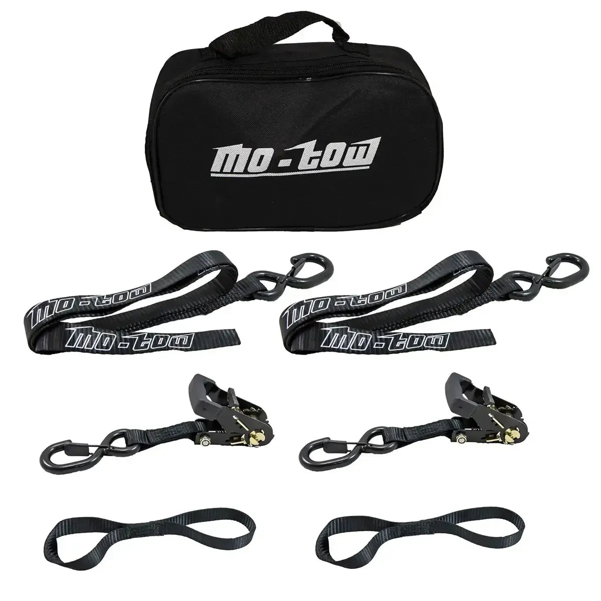 Heavy Duty Ratchet Tie Down Straps for Motorbikes & Motocross (2-Pair)