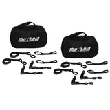 Heavy Duty Ratchet Tie Down Straps for Motorbikes & Motocross (2-Pair)