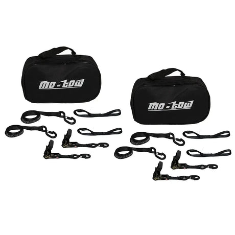 Heavy Duty Ratchet Tie Down Straps for Motorbikes & Motocross (2-Pair)