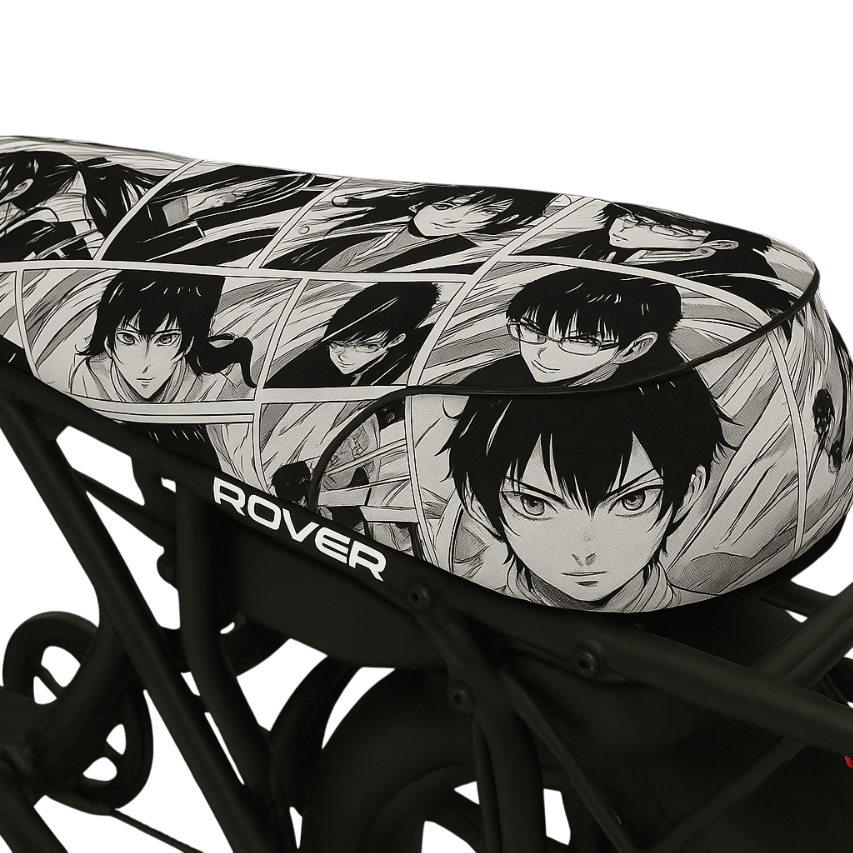Manga Rush E-Bike Seat Cover: Durable, Water-Resistant, Anime-Inspired Design