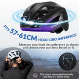 ROCKBROS USB-C Rechargeable Cycling Safety Helmet with Integrated Warning Lights