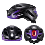 ROCKBROS USB-C Rechargeable Cycling Safety Helmet with Integrated Warning Lights