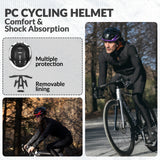 ROCKBROS USB-C Rechargeable Cycling Safety Helmet with Integrated Warning Lights