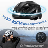 ROCKBROS USB-C Rechargeable Cycling Safety Helmet with Integrated Warning Lights