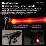 ROCKBROS Wireless Remote Bicycle Tail Light: Anti-Theft Alarm, Horn, Cycling Safety
