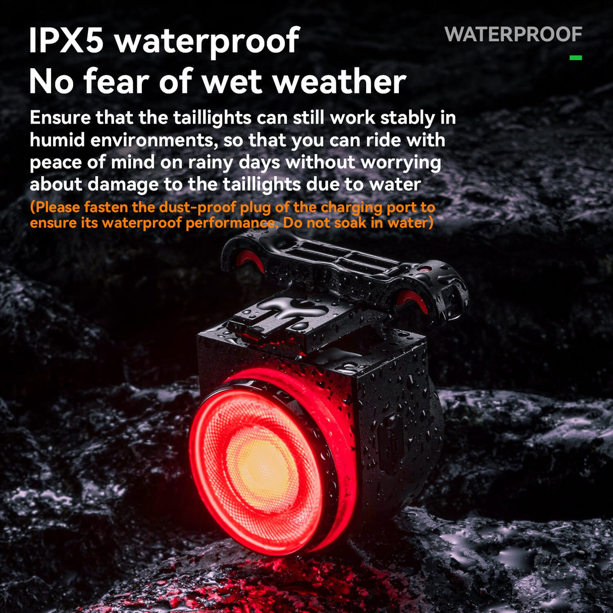 ROCKBROS Wireless Remote Bicycle Tail Light: Anti-Theft Alarm, Horn, Cycling Safety