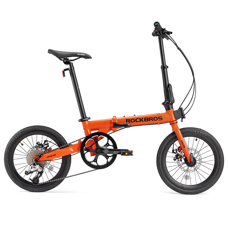 ROCKBROS ACS 16-inch Folding Bike: 9-Speed, Disc Brakes, Lightweight Urban Commuter