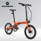 ROCKBROS ACS 16-inch Folding Bike: 9-Speed, Disc Brakes, Lightweight Urban Commuter
