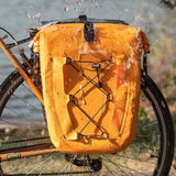 ROCKBROS 25L Waterproof Roll-Top Bicycle Saddlebag with Quick-Release Rack Mount