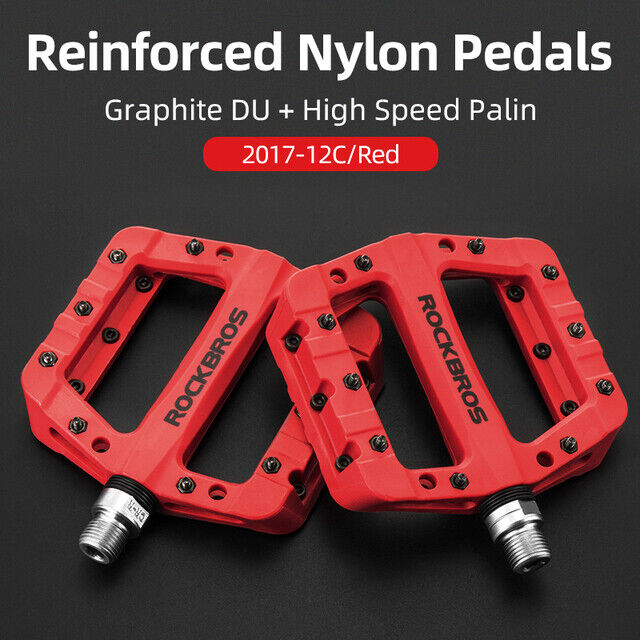 ROCKBROS Lightweight Nylon Composite Fibre Bike Pedals for All Bikes