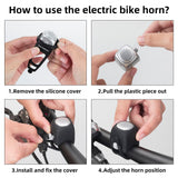ROCKBROS 90dB Electric Bike Bell: Loud, Waterproof, 3 Tone Modes, Easy Fit