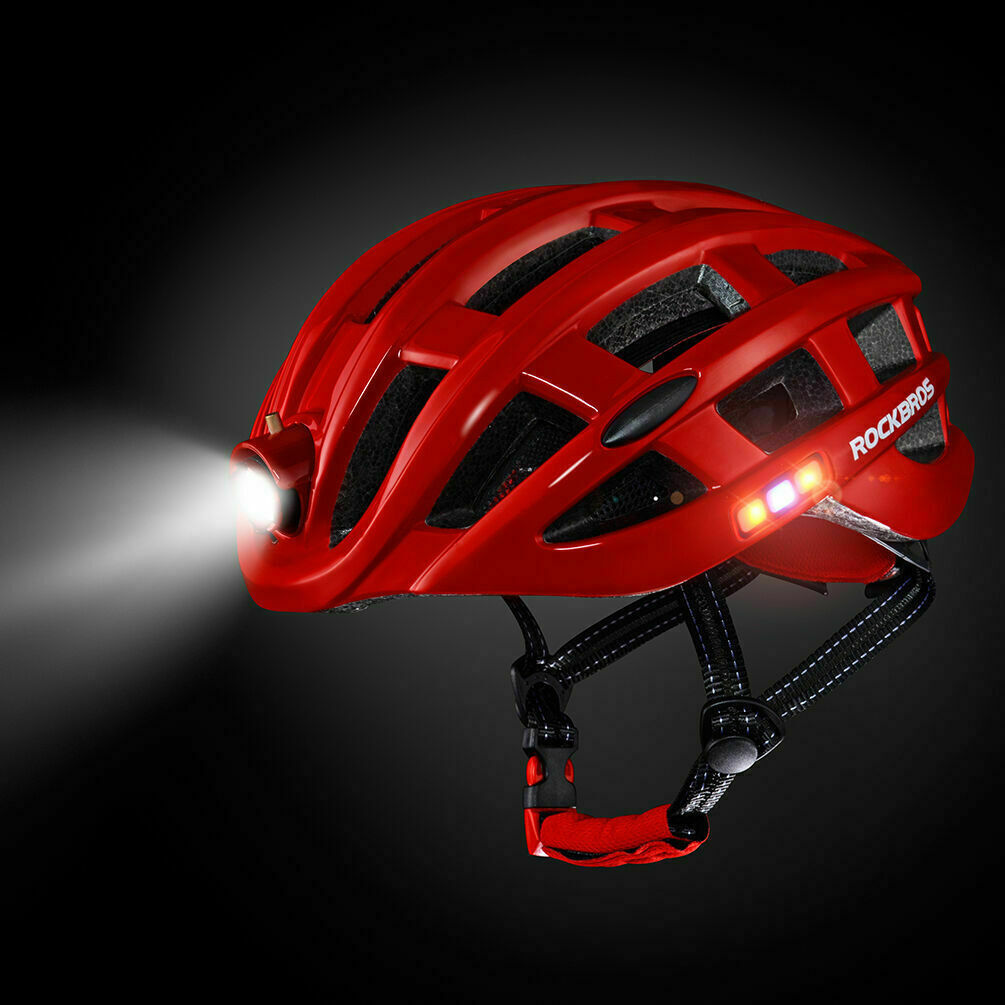 ROCKBROS Ultralight Cycling Helmet with USB Rechargeable LED Safety Light