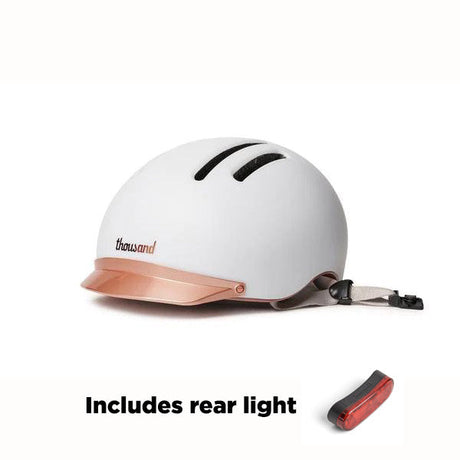Thousand Chapter MIPS Helmet with Rear Light Supermoon White