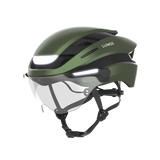 Lumos Ultra E-Bike Helmet with Integrated Eye Shield and Smart Turn Signals