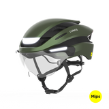 Lumos Ultra E-Bike Helmet with Integrated Eye Shield and Smart Turn Signals