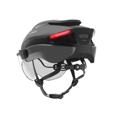 Lumos Ultra E-Bike Helmet with Integrated Eye Shield and Smart Turn Signals