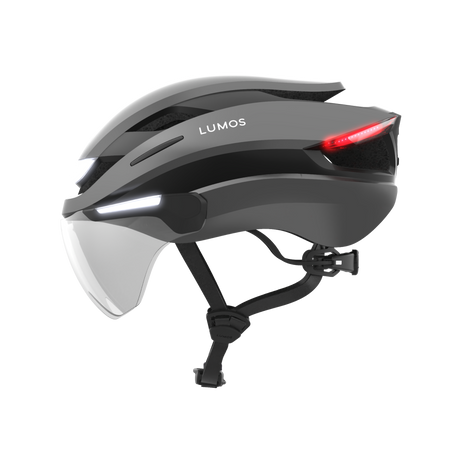 Lumos Ultra E-Bike Helmet with Integrated Eye Shield and Smart Turn Signals
