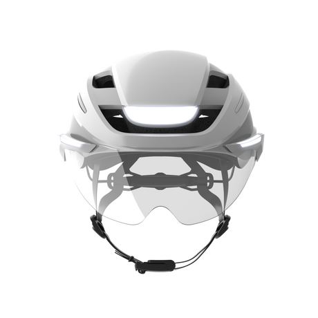 Lumos Ultra E-Bike Helmet with Integrated Eye Shield and Smart Turn Signals