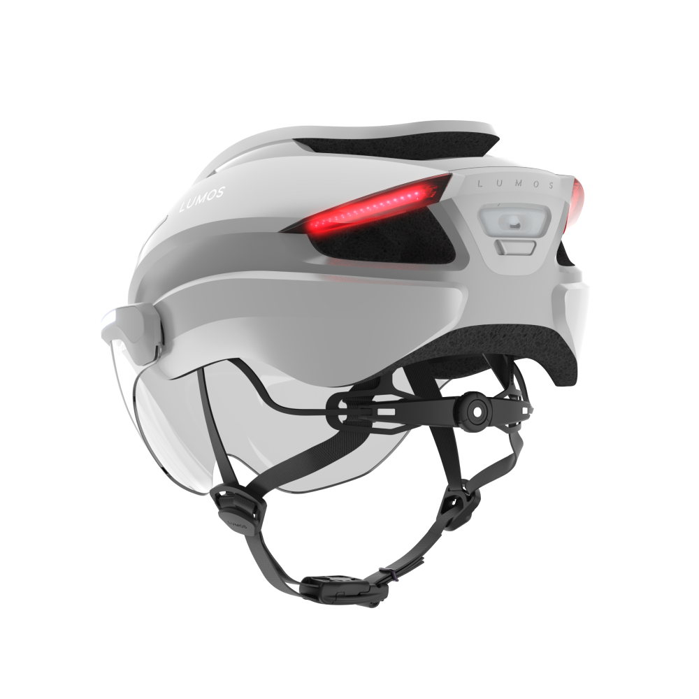 Lumos Ultra E-Bike Helmet with Integrated Eye Shield and Smart Turn Signals