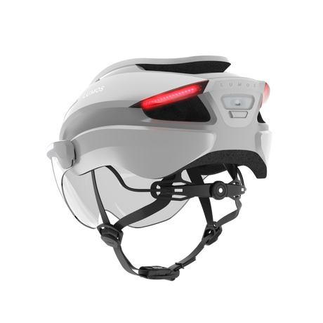 Lumos Ultra E-Bike Helmet with Integrated Eye Shield and Smart Turn Signals
