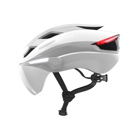 Lumos Ultra E-Bike Helmet with Integrated Eye Shield and Smart Turn Signals