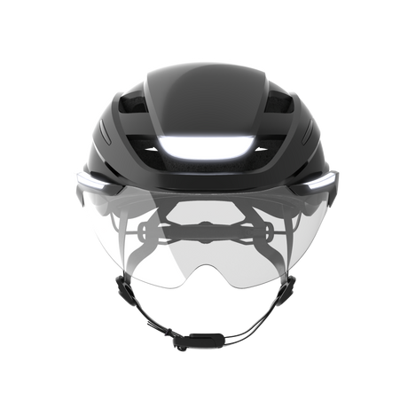 Lumos Ultra E-Bike Helmet with Integrated Eye Shield and Smart Turn Signals