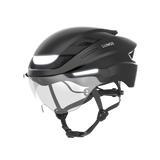Lumos Ultra E-Bike Helmet with Integrated Eye Shield and Smart Turn Signals