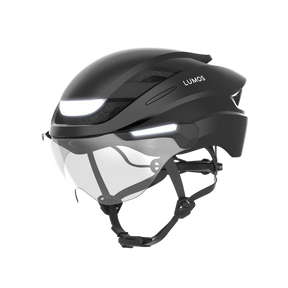 Lumos Ultra E-Bike Helmet with Integrated Eye Shield and Smart Turn Signals