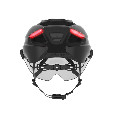 Lumos Ultra E-Bike Helmet with Integrated Eye Shield and Smart Turn Signals