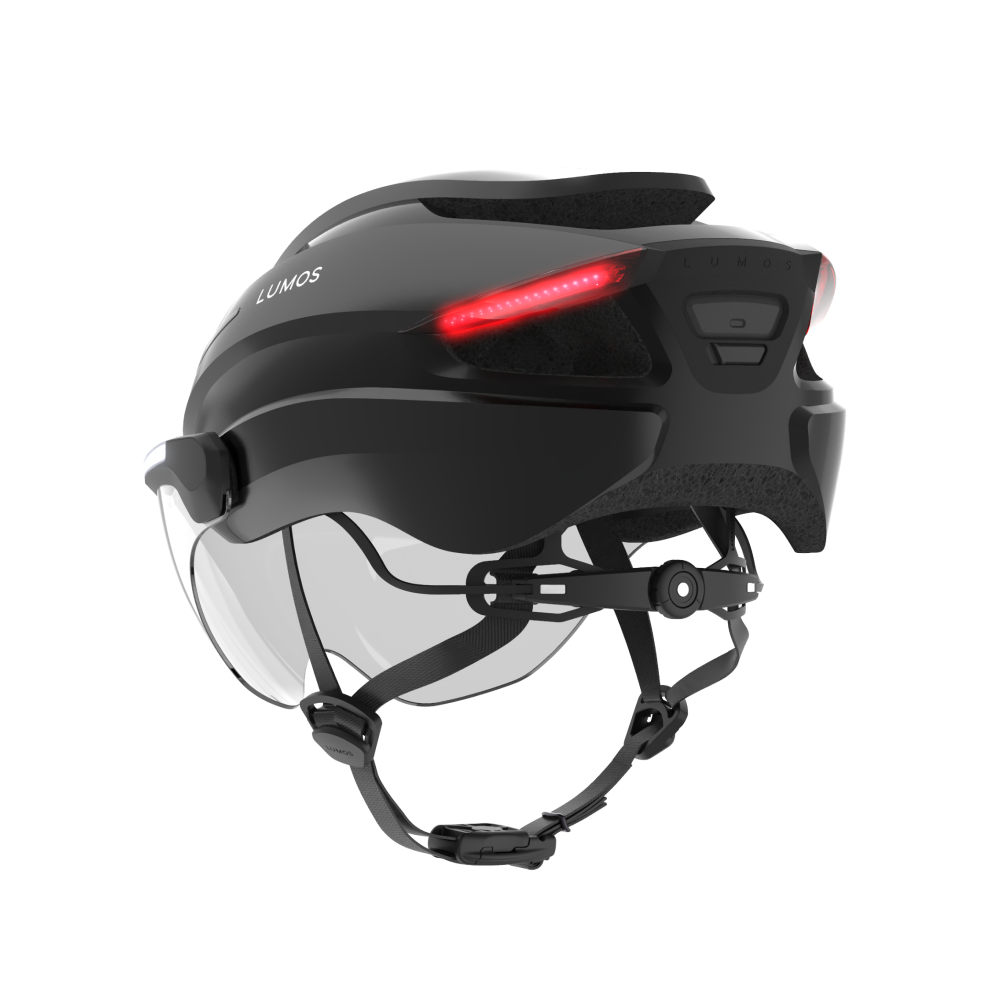 Lumos Ultra E-Bike Helmet with Integrated Eye Shield and Smart Turn Signals